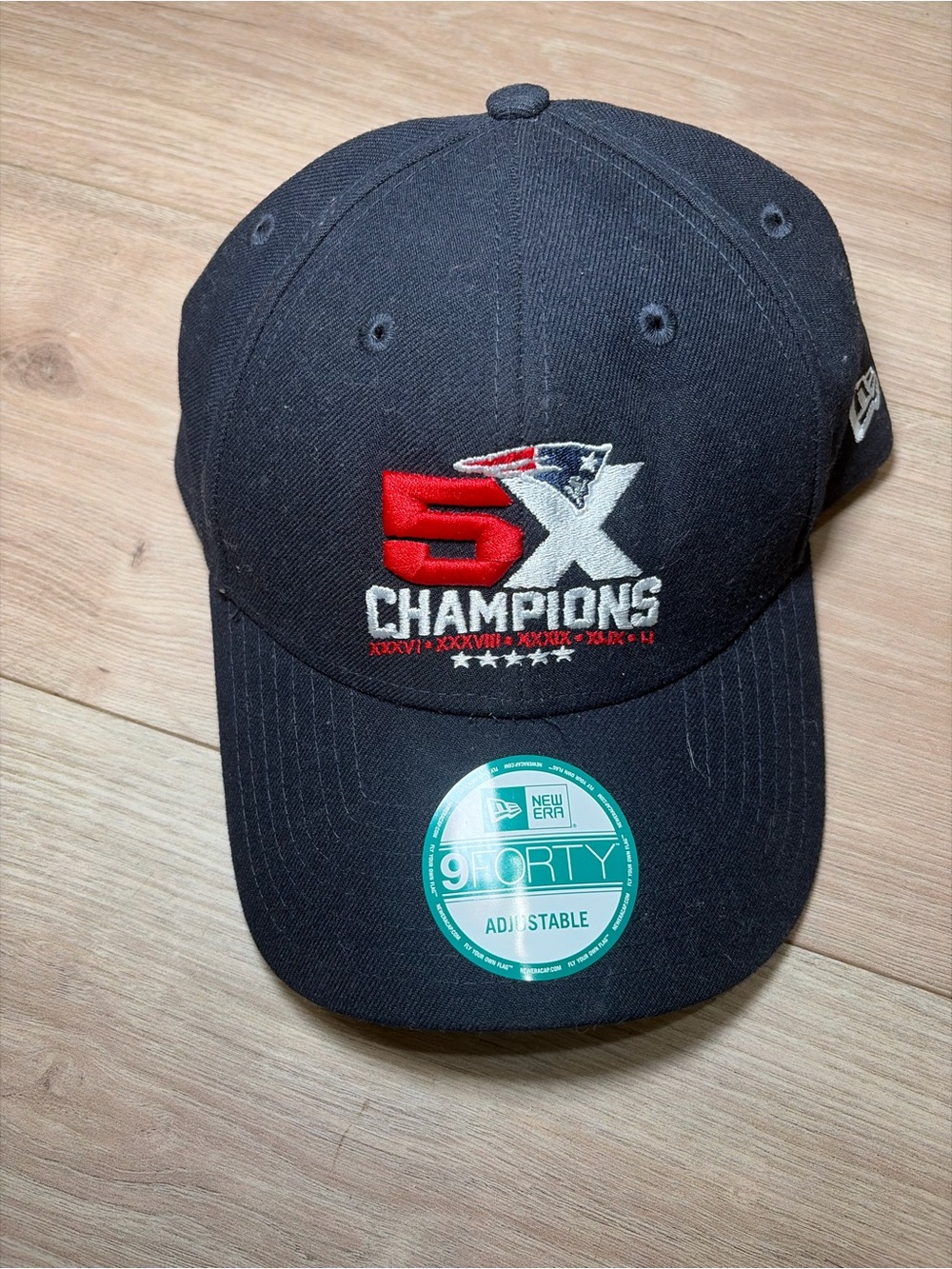 New Era New England Patriots 5X Super Bowl Champion 9FORTY Adjustable Hat NWT